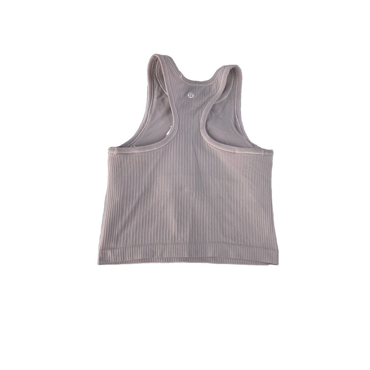 Womens Lululemon Gray Tank Top Built In Bra Padding Size 4