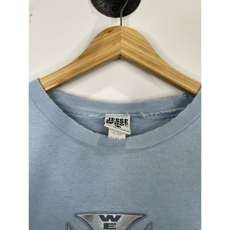 Vintage Mens Light Blue 3XL Jesse Who West Coast Choppers T-shirt