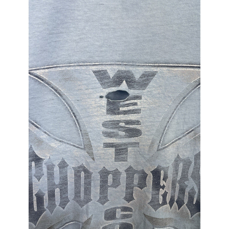 Vintage Mens Light Blue 3XL Jesse Who West Coast Choppers T-shirt