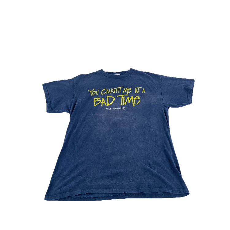 Mens Tennessee River ‘You Caught Me At A Bad Time’ Black Graphic T Shirt Size L