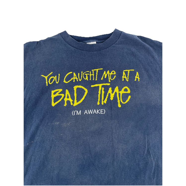 Mens Tennessee River ‘You Caught Me At A Bad Time’ Black Graphic T Shirt Size L