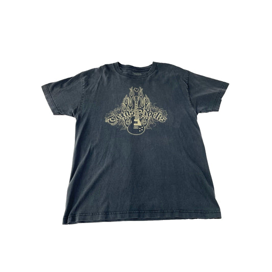 Mens Southern Design Collective Texas Rocks Flame Guitar Graphic Tee Size L