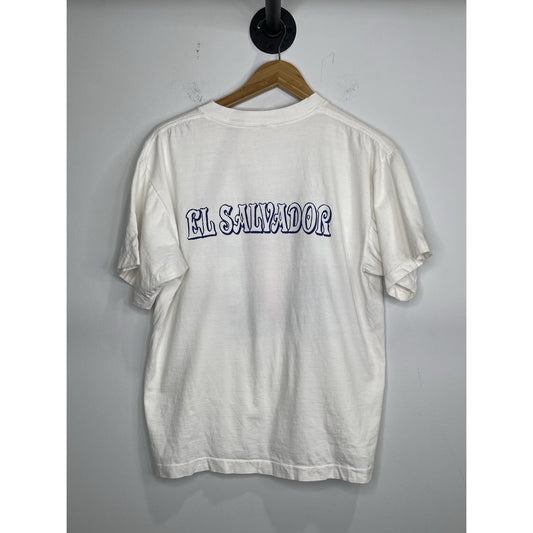 Mens Salvador Funny Adult White T-shirt Sz Large