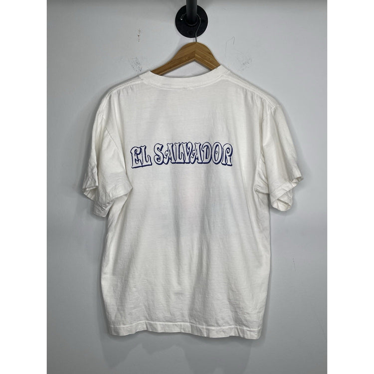 Mens Salvador Funny Adult White T-shirt Sz Large