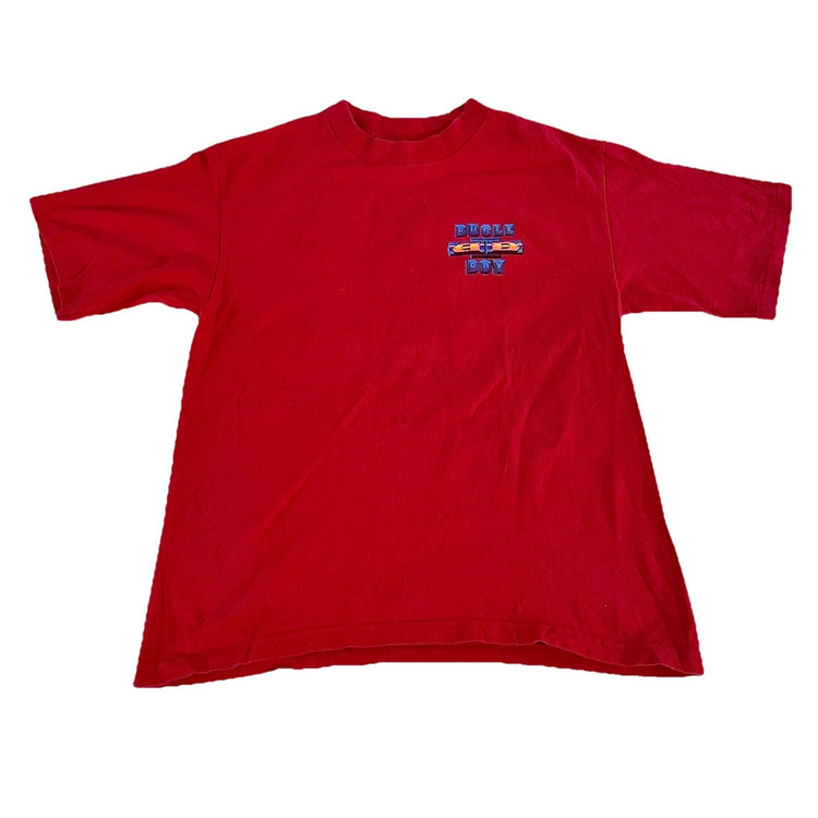 Youth Boys Bugle Boy Red Graphic T-Shirt Size Xl