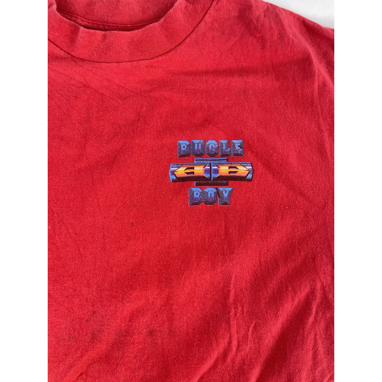 Youth Boys Bugle Boy Red Graphic T-Shirt Size Xl