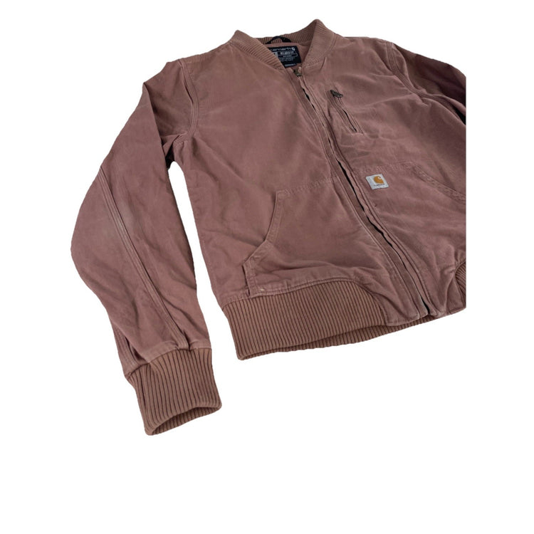 Womens Carhartt Dusty Rose Crawford Bomber Zip Up Jacket Size Medium