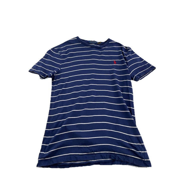 Mens Polo Ralph Lauren Size Small Striped Navy Blue Short Sleeve