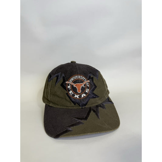 Vintage Texas Longhorns Drew Pearson Jagged Edge Green Black Snapback 90s Cap