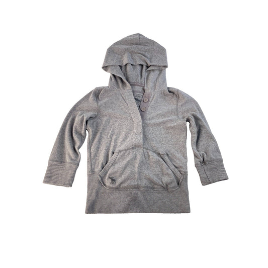 Womens Abercrombie & Fitch Grey Pullover Hoodie Sweatshirt Size M