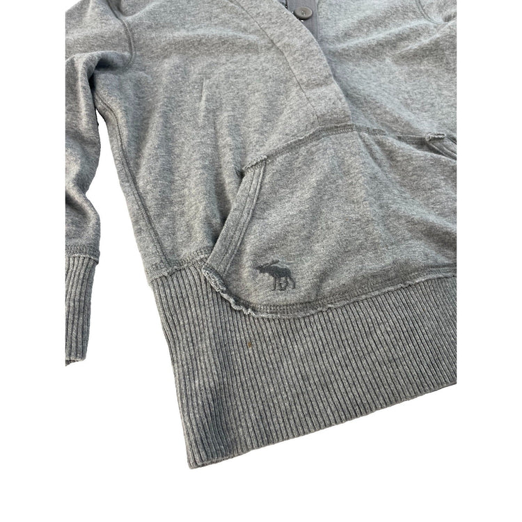 Womens Abercrombie & Fitch Grey Pullover Hoodie Sweatshirt Size M