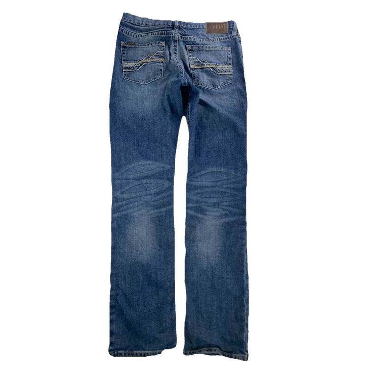 Men’s Ariat M4 Relaxed Straight Leg Blue Jeans Size 34x36