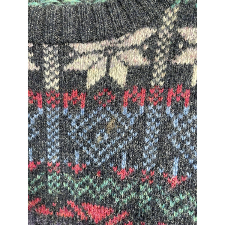 Adult VTG Northern Isles Winter Snowflake Christmas Crewneck Sweater Sz XL