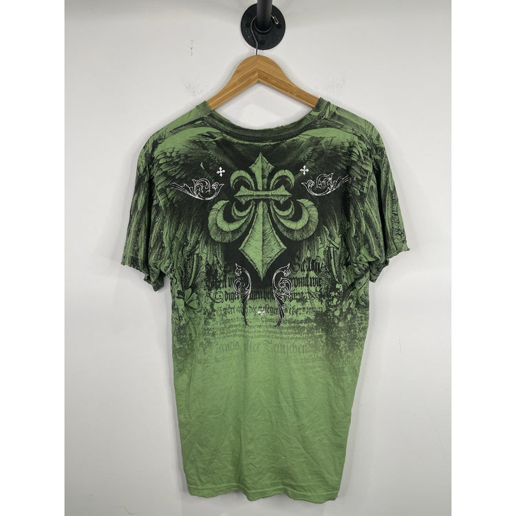 Affliction  Y2K MMA Elite AOP Gothic Wings Thin T-shirt L