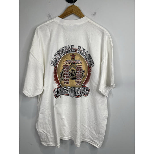 Men’s Houston Astros 05 MLB World Series National League Champs White Tee Sz XXL
