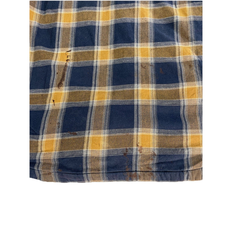 Mens Carhartt Relaxed Fit Plaid Multicolor Button-Up Sherpa Lined Flannel Size L