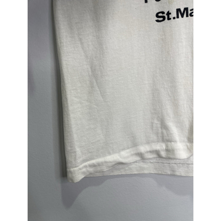 Men’s Vintage St.Maarten Graphic white short sleeve T shirt Sz M