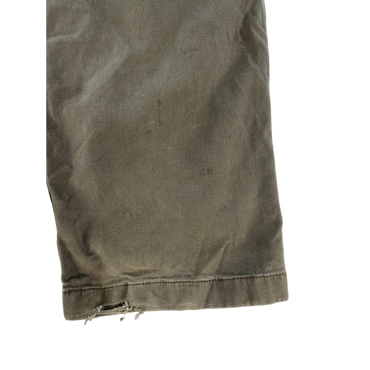 Mens Carhartt Moss Green Relaxed Fit Double Front Canvas Work Pants 42x32