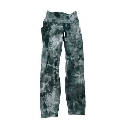 Women's Lululemon Green Tie-Dye High-Rise Leggings with Pockets Size 4