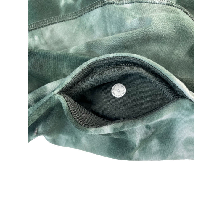 Women's Lululemon Green Tie-Dye High-Rise Leggings with Pockets Size 4