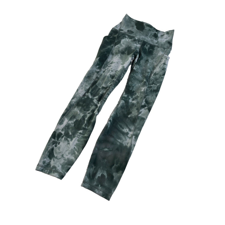 Women's Lululemon Green Tie-Dye High-Rise Leggings with Pockets Size 4