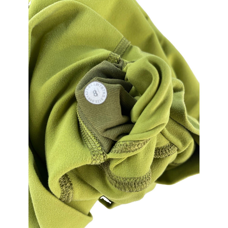 Womens Lululemon Kiwi Green Nulu High Rise Align Workout Biker Shorts SIZE 8