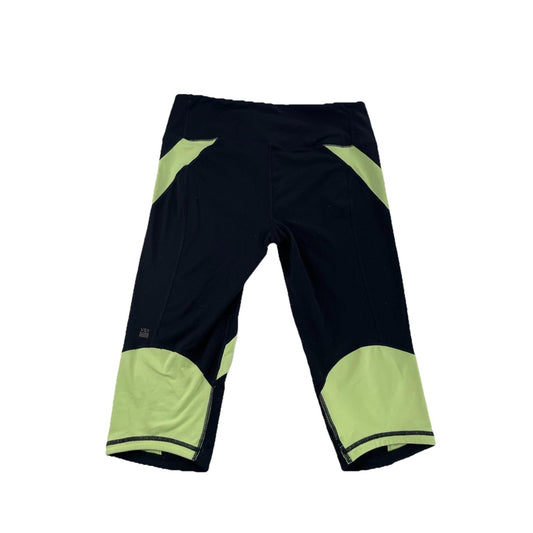 Women’s PINK Victoria Secret Black And Lime Green Sport Leggings Size L