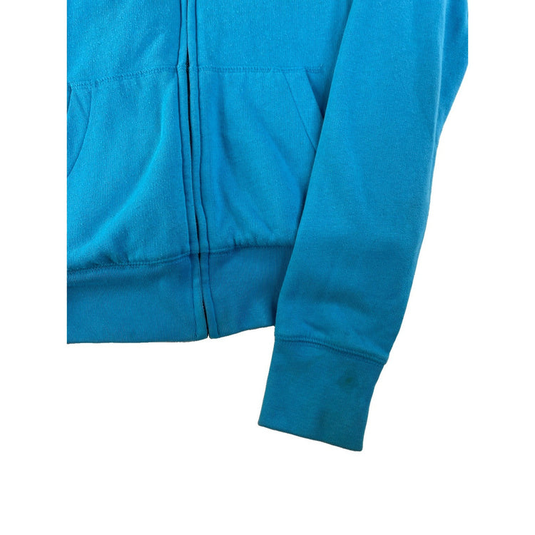 Women’s Y2K PINK Victorias Secret Blue Faux Fur Lined Zip Up Jacket Size Small