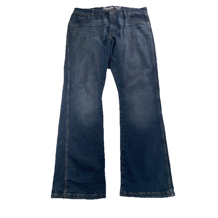 Mens Wranglers Retro Relaxed Bootcut Dark Wash Jeans Size 38 X 32
