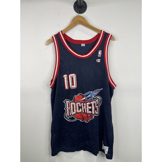 Vintage Champion Sam Cassell Houston Rockets Jersey Men's 48 XL Rare 90s NBA