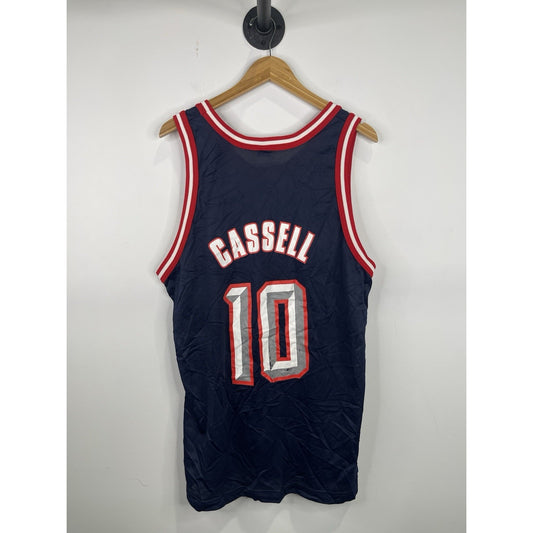 Vintage Champion Sam Cassell Houston Rockets Jersey Men's 48 XL Rare 90s NBA