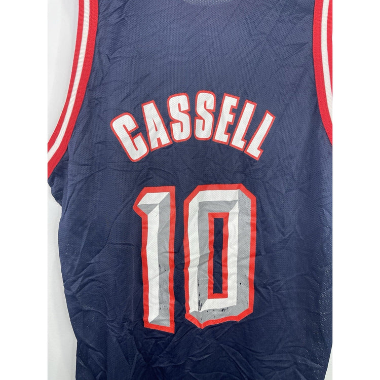 Vintage Champion Sam Cassell Houston Rockets Jersey Men's 48 XL Rare 90s NBA