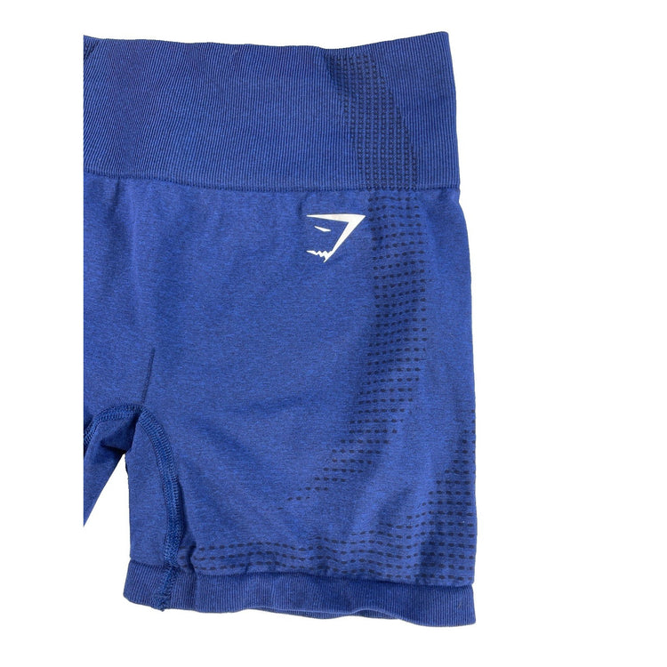Womens Gymshark Navy Blue Seamless High Rise Athletic Workout Shorts SIZE XS