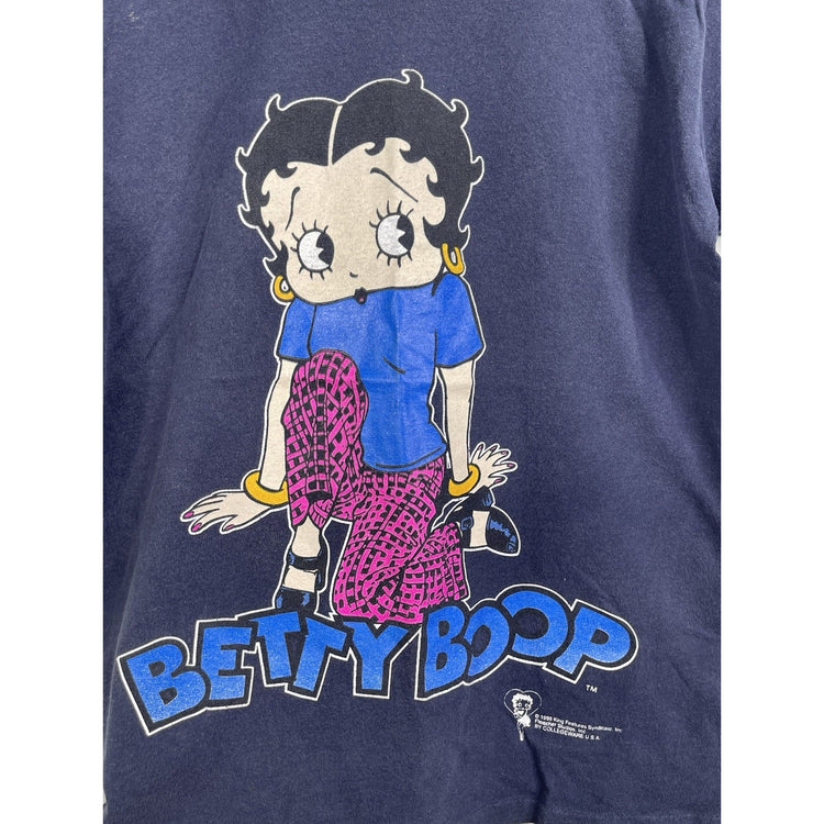 Womens Vintage 1998 Betty Boop Navy T-shirt Sz Large