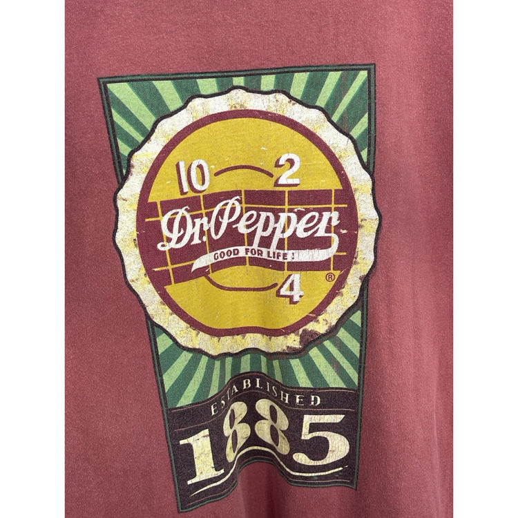 Vintage 90s Mens Large Faded Spell Out Pigment Dye Dr Pepper Soda Pop T-Shirt XL