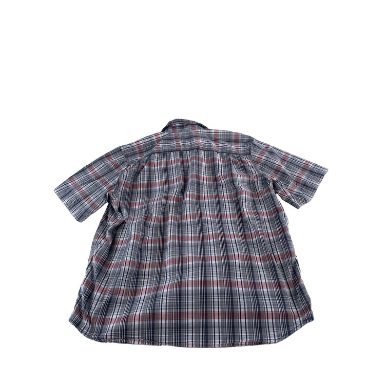Mens Carhartt Force Relaxed Fit Gray Plaid Button Up Shirt Size XL