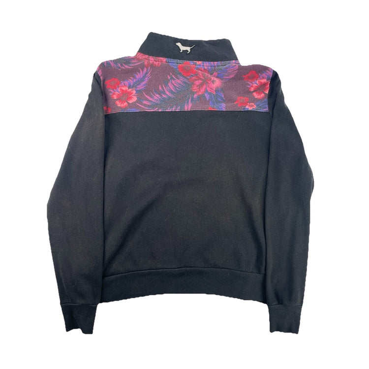 Women’s PINK Victoria Secret Black 1/2 Zip Up Sweater Size L