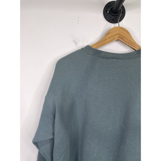 Men’s VTG Green Seaworld Graphic Dolphin Print Pullover Sweatshirt Sz Large