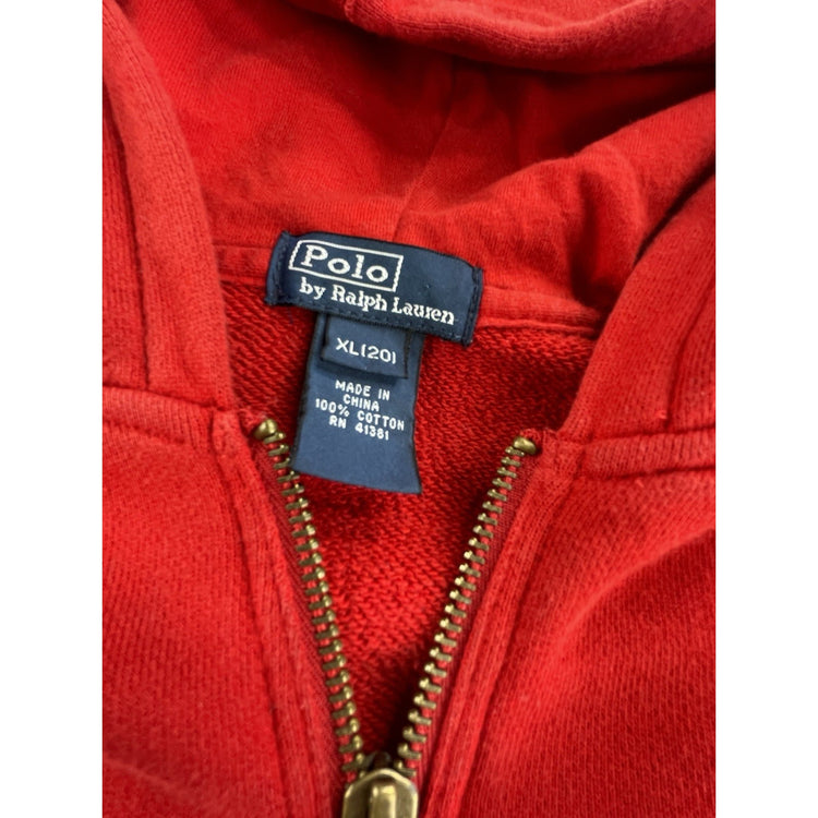Kids Polo Ralph Lauren Size XL Red Zip Up Jacket