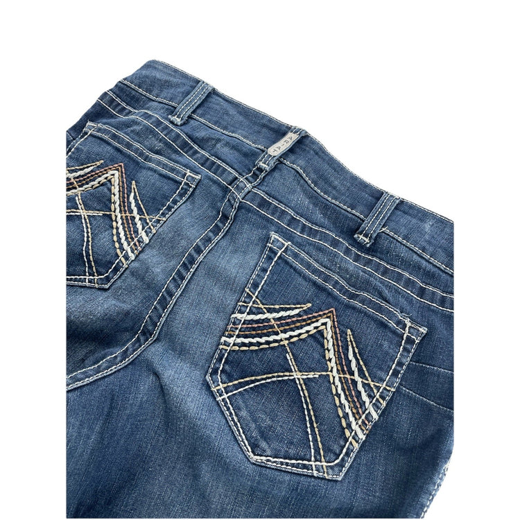 Women’s Ariat REAL Denim Low Rise Bootcut Medium Wash Blue Jeans Size 34r