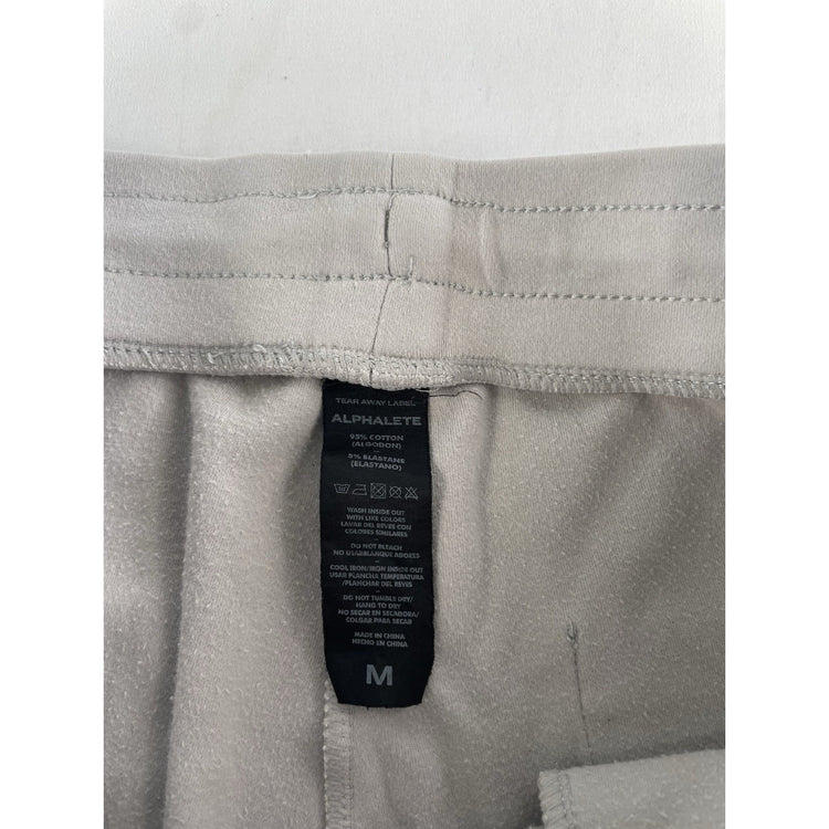 Mens Alphalete Light Gray Athletic Fleece Jogger Sweatpants Size M