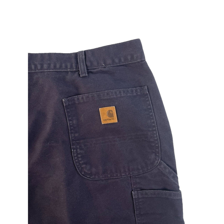 Mens Carhartt Black Carpenter Style Denim Jeans Size 46X33