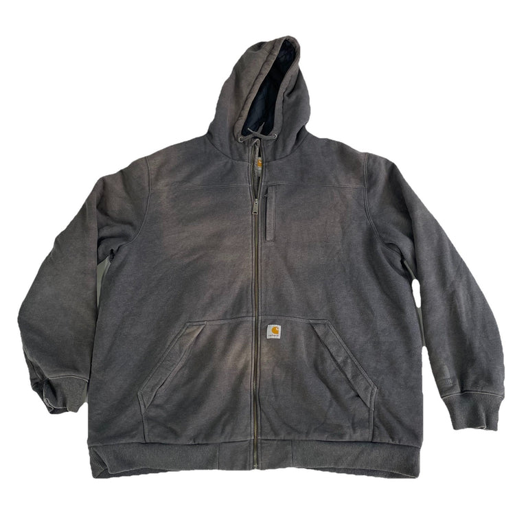 Mens Carhartt Gray Nylon Lined Rain Defender Jacket Size 3XLT
