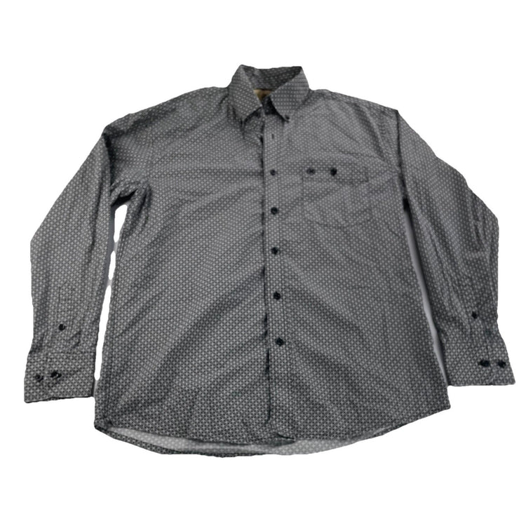 Men’s Wrangler Classic Western Black&White Longsleeve Button Upnshirt Size M