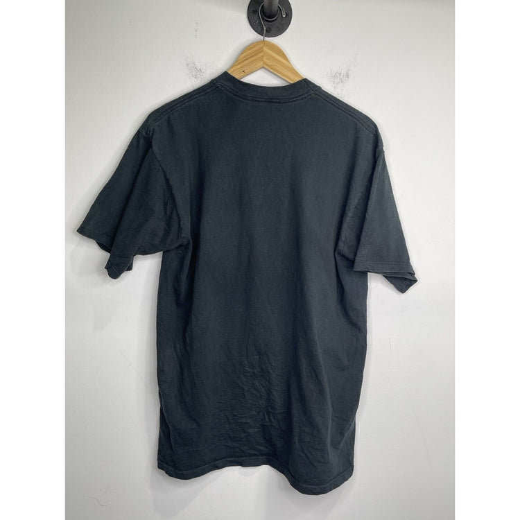 Men’s VTG 90s Jerseys Tag Graphic Dog Sled Saloon T Shirt Black Sz L