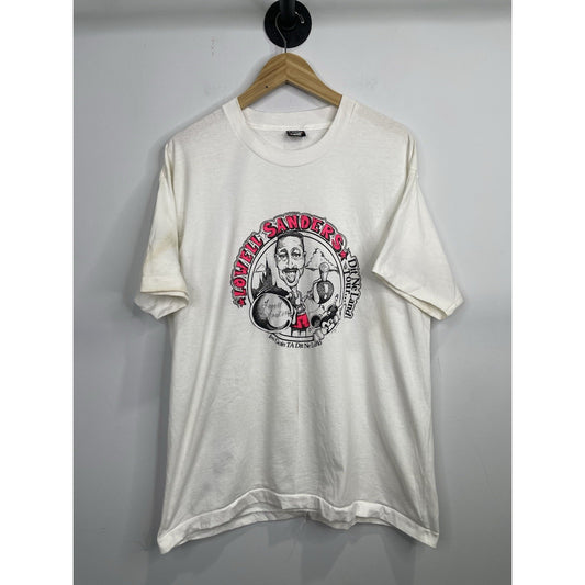 Men’s White Vintage 90s Lowell Sanders “Dit Ne Land Tour” Graphic T Shirt Sz XL