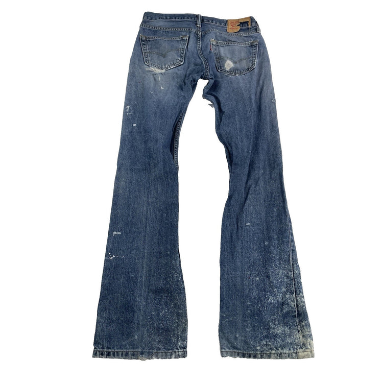 Men’s Worn&torn Levi’s Bootcut Blue Jeans Size W30 L32