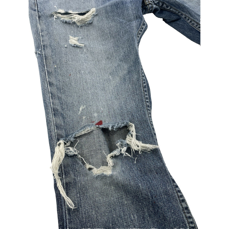 Men’s Worn&torn Levi’s Bootcut Blue Jeans Size W30 L32
