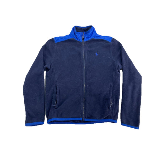 Mens Ralph Lauren Size Medium Navy Blue Fleece Jacket