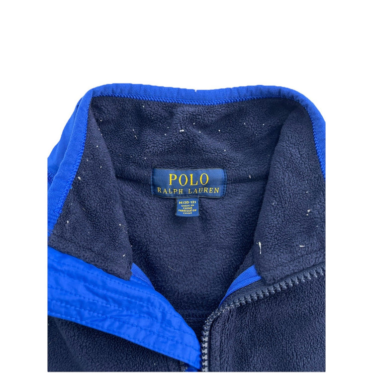 Mens Ralph Lauren Size Medium Navy Blue Fleece Jacket
